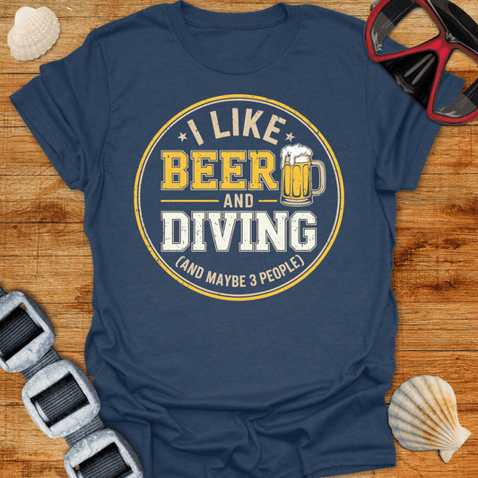 T-Shirt Heather Navy / S Beer & Diving T-Shirt