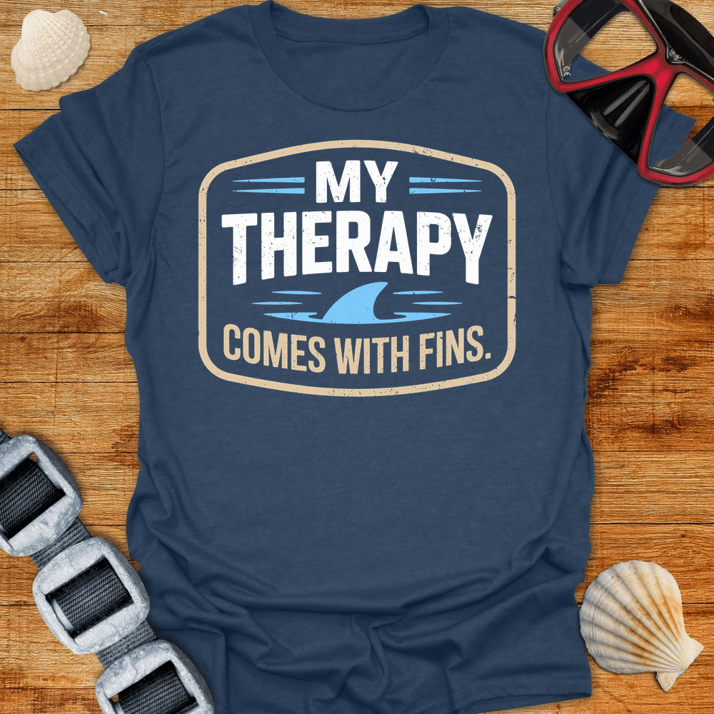 T-Shirt Heather Navy / S Comes With Fins T-Shirt