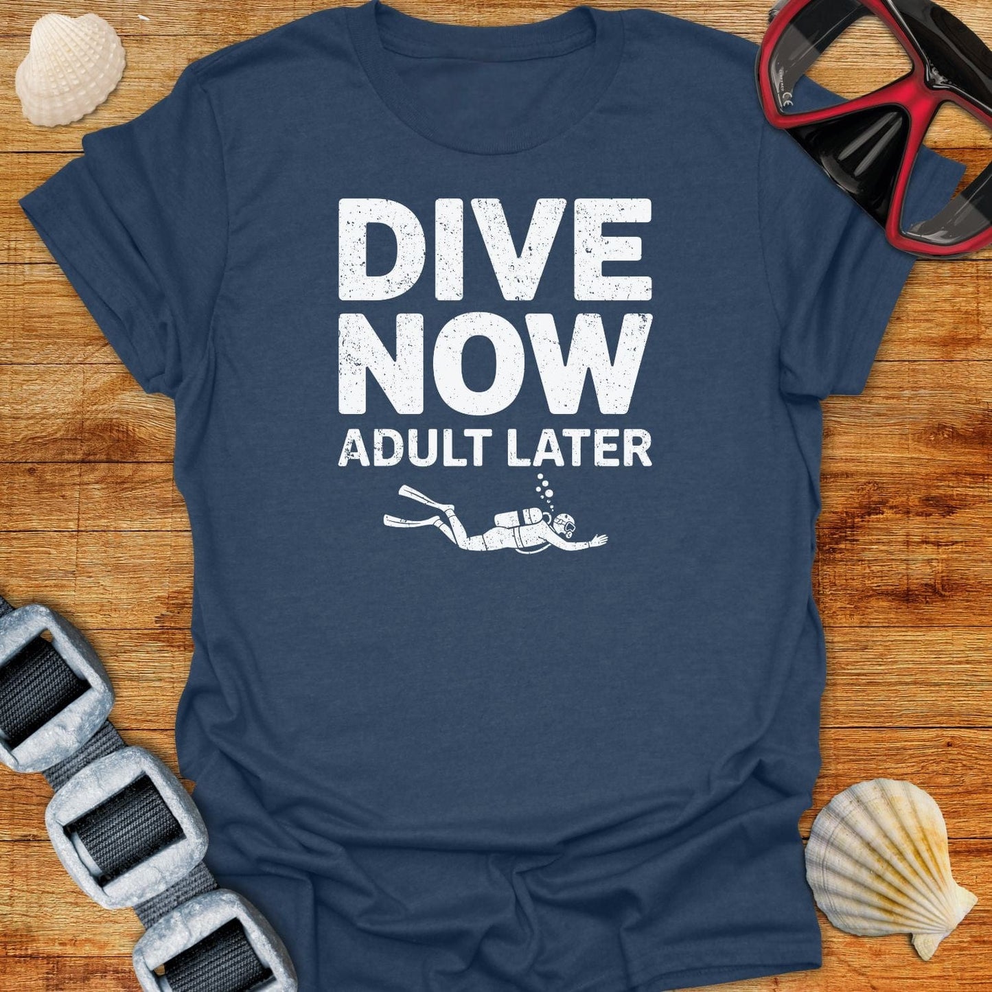 T-Shirt Heather Navy / S Dive Now T-Shirt