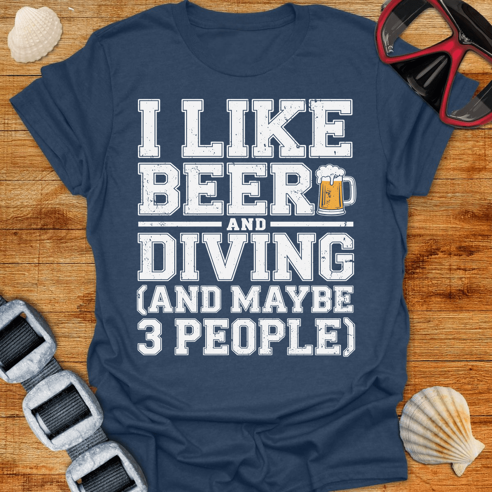 T-Shirt Heather Navy / S Diving & Beer T-Shirt