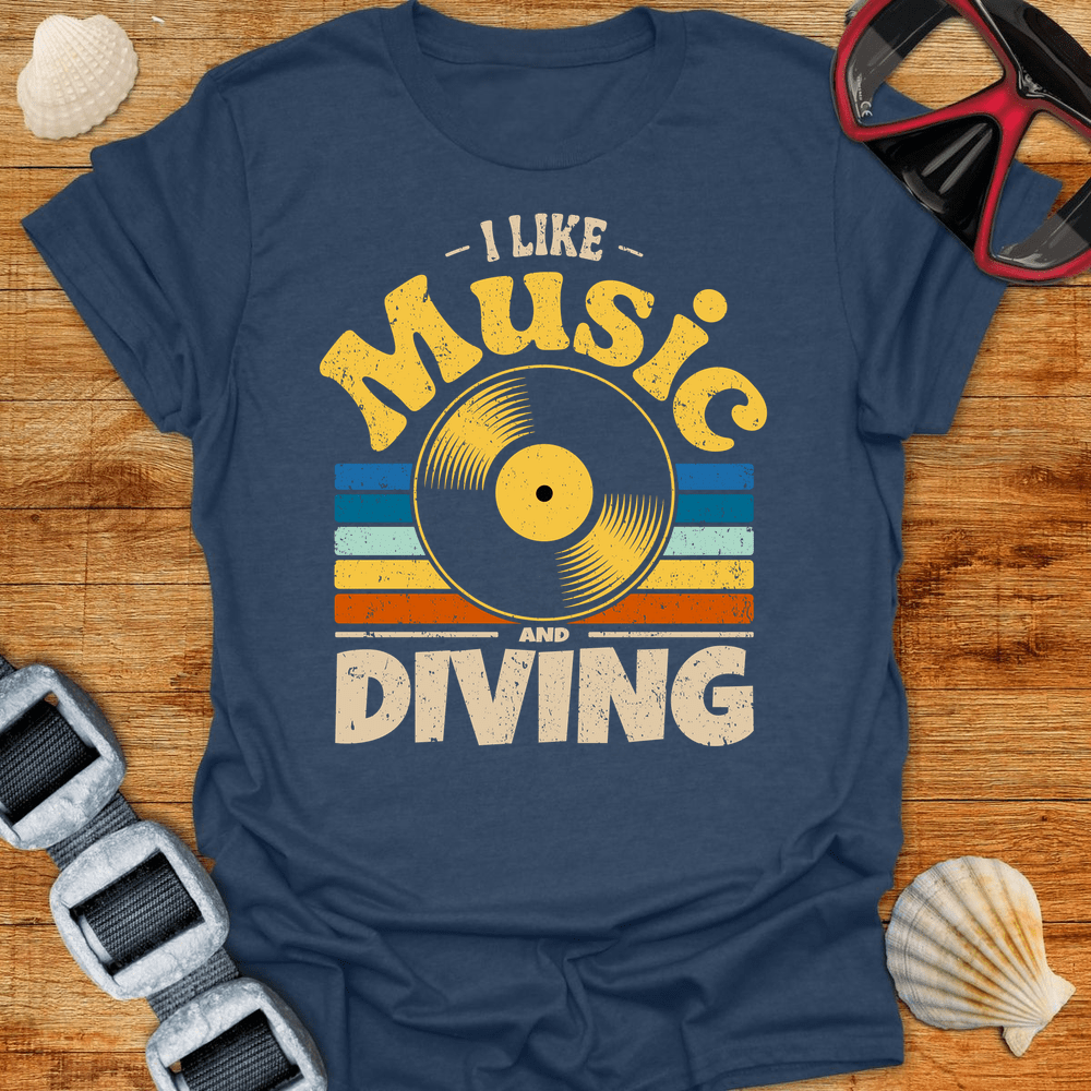 T-Shirt Heather Navy / S Music & Diving T-Shirt