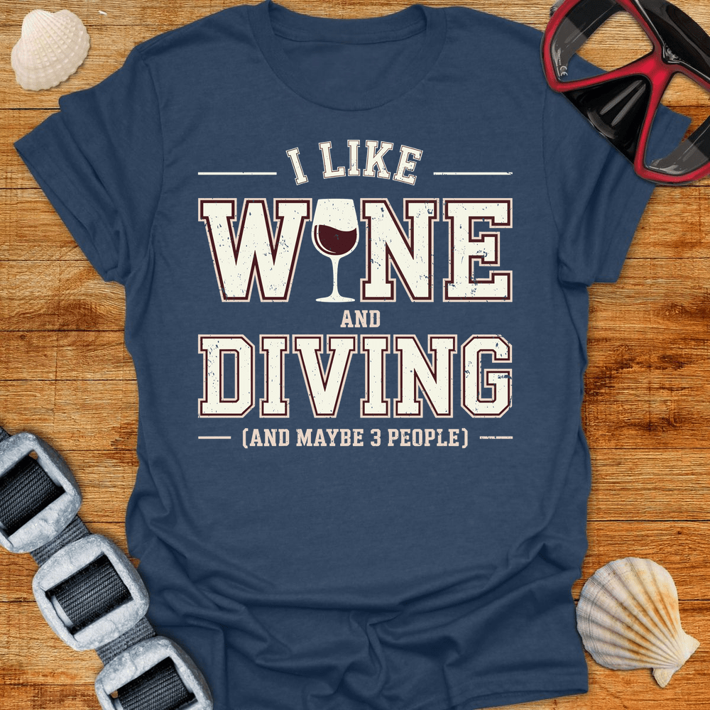 T-Shirt Heather Navy / S Wine Diving T-Shirt