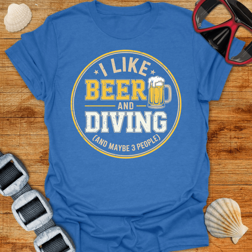 T-Shirt Heather Royal / S Beer & Diving T-Shirt