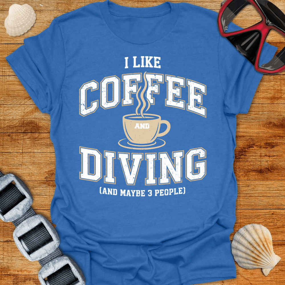 T-Shirt Heather Royal / S Coffee & Diving T-Shirt