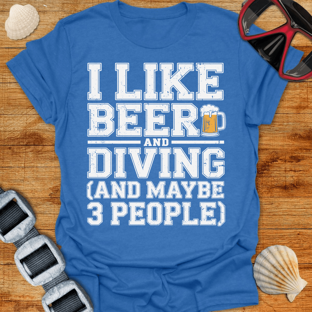 T-Shirt Heather Royal / S Diving & Beer T-Shirt