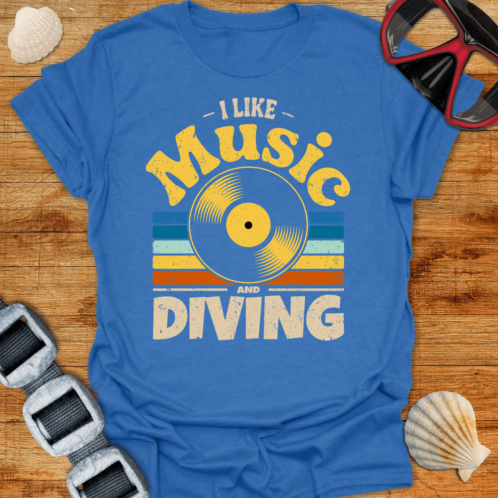 T-Shirt Heather Royal / S Music & Diving T-Shirt