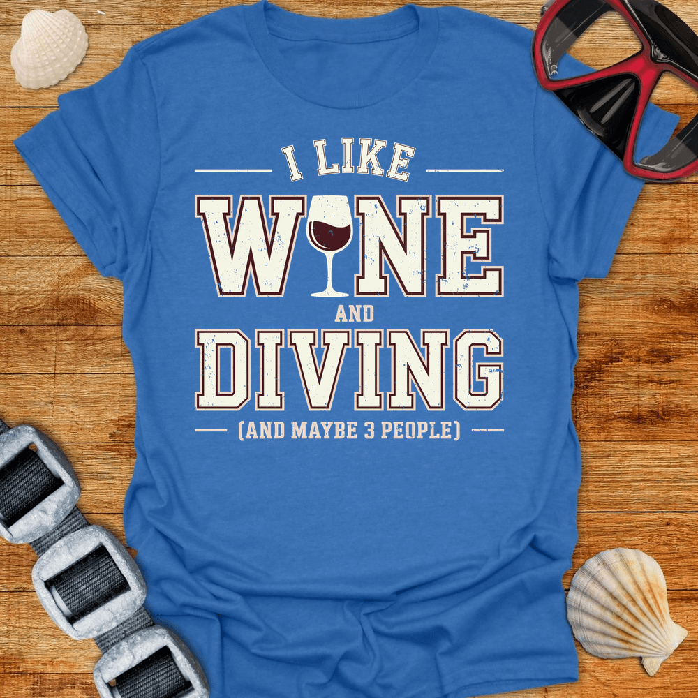 T-Shirt Heather Royal / S Wine Diving T-Shirt