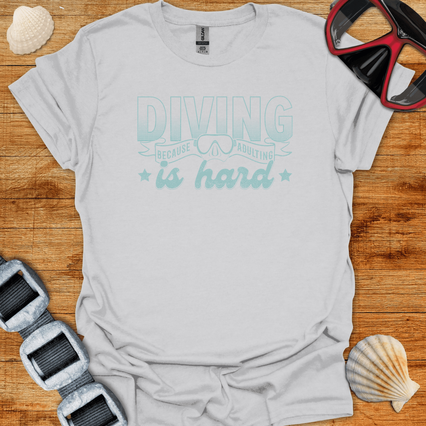T-Shirt Ice Grey / S Adulting Is Hard T-Shirt