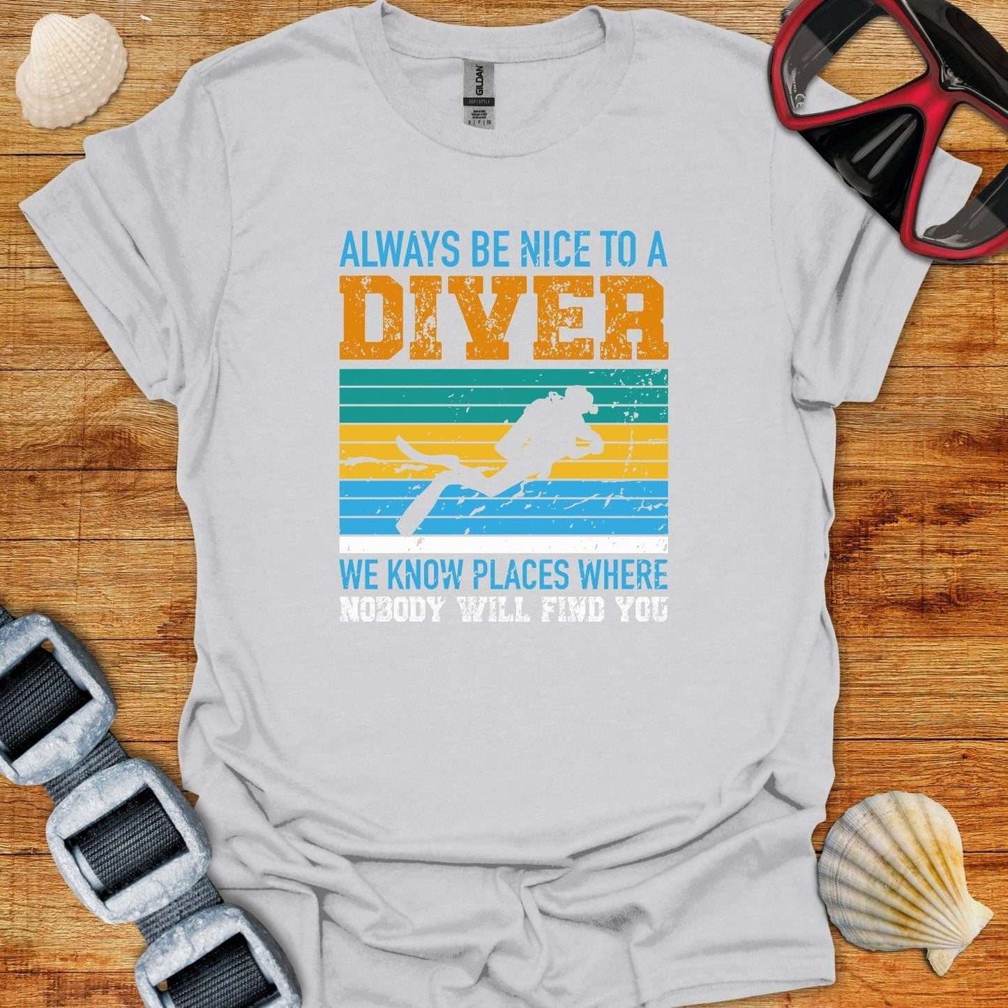 T-Shirt Ice Grey / S Always Be Nice To A Diver IV