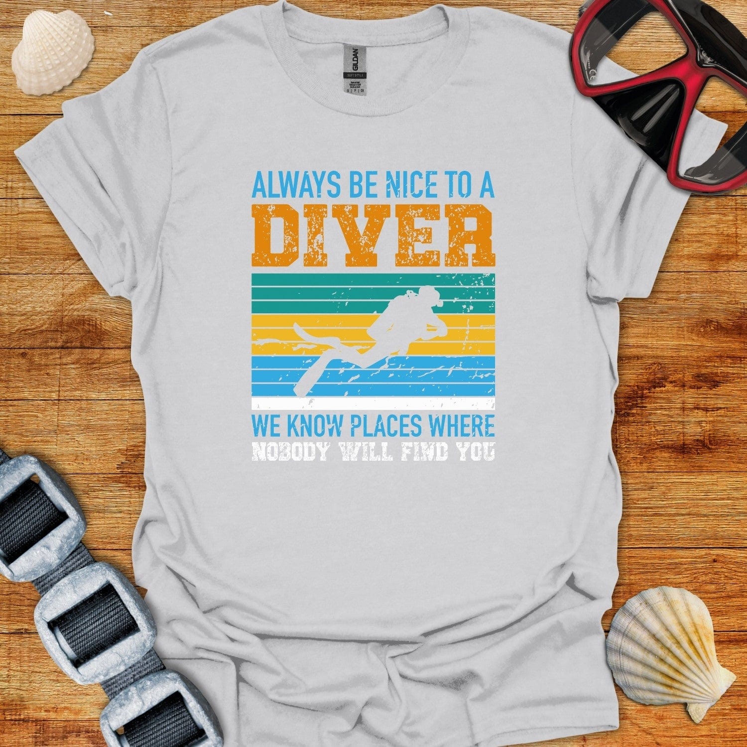 T-Shirt Ice Grey / S Always Be Nice To A Diver IV