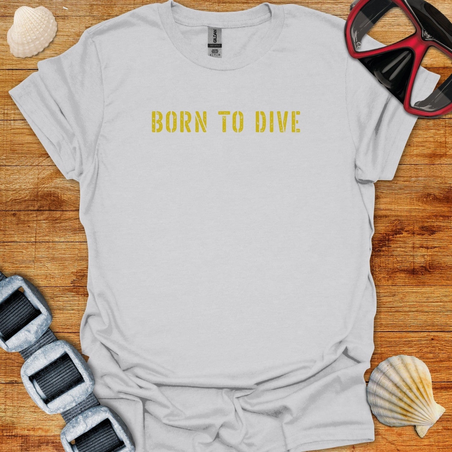 T-Shirt Ice Grey / S Born To Dive