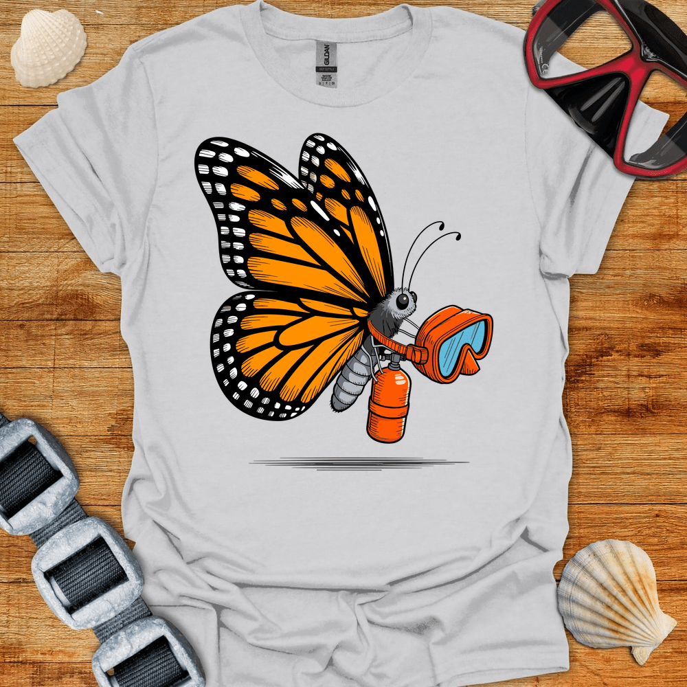 T-Shirt Ice Grey / S Butterfly Diver T-Shirt