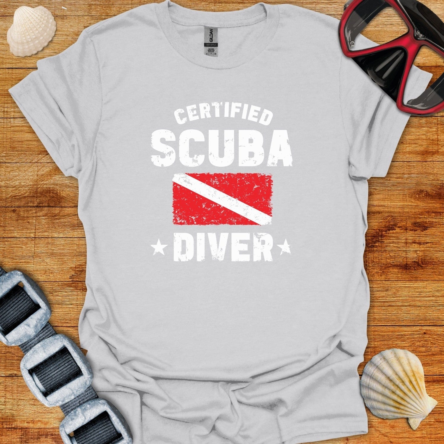 T-Shirt Ice Grey / S Cerified Scuba Diver