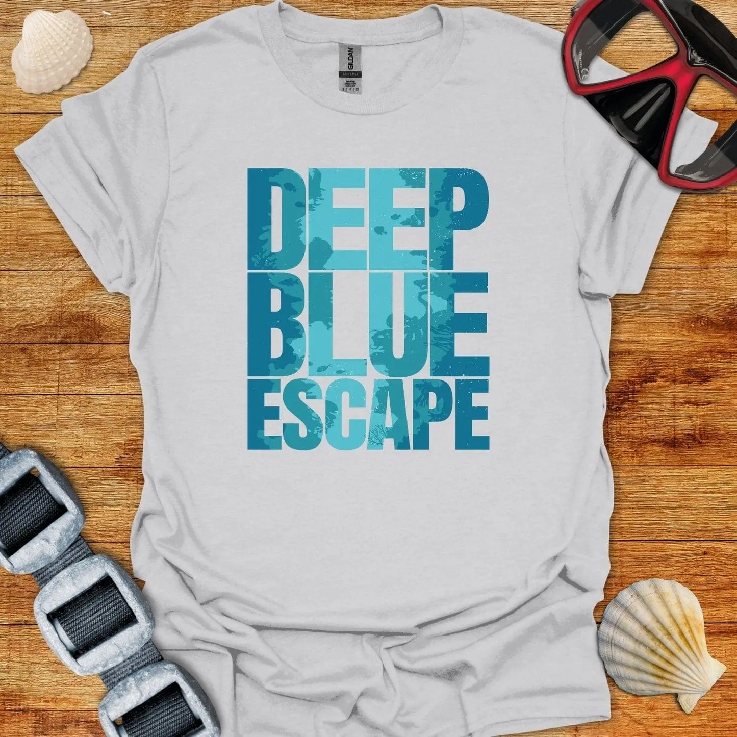 T-Shirt Ice Grey / S Deep Blue T-Shirt