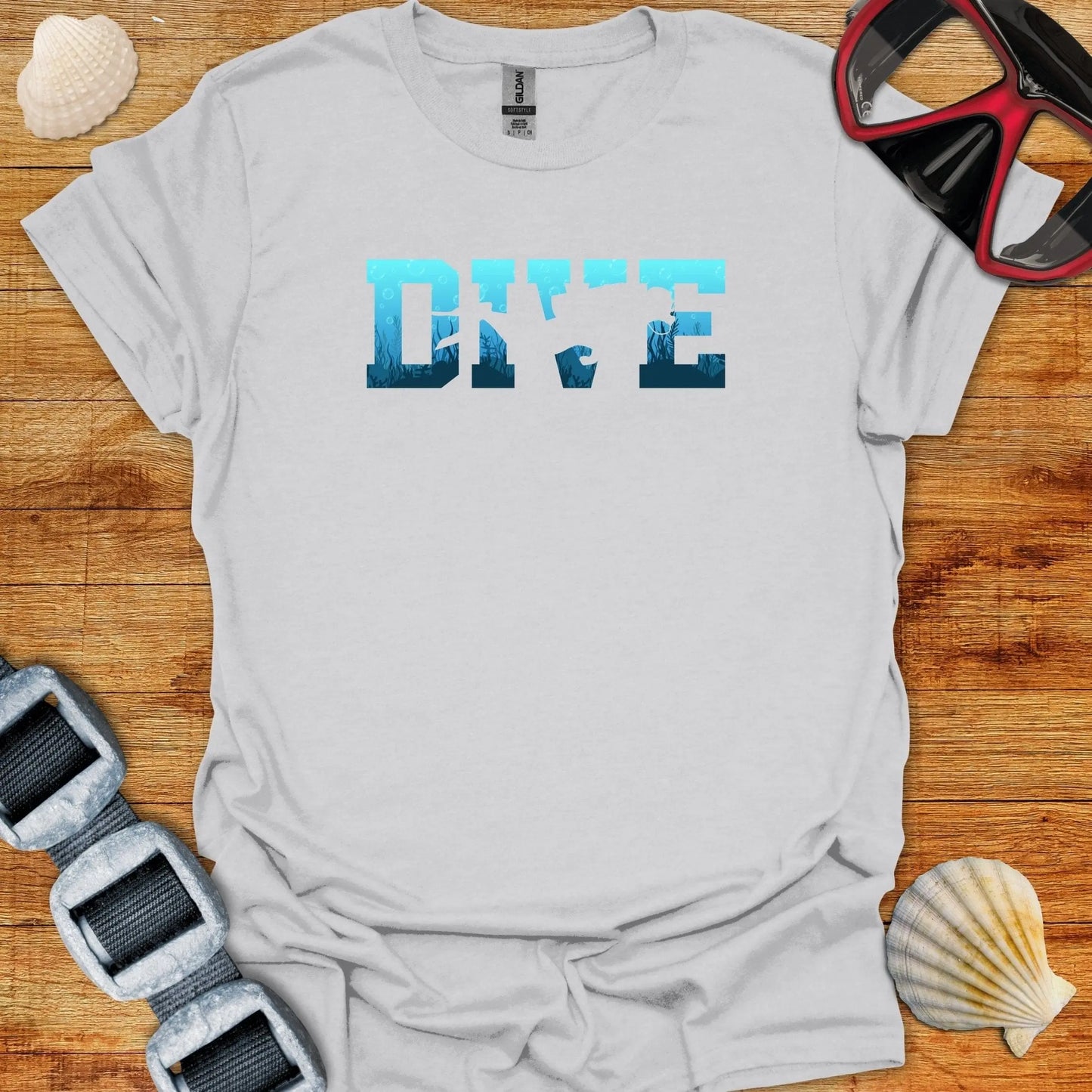 T-Shirt Ice Grey / S Dive Into The Blue T-Shirt