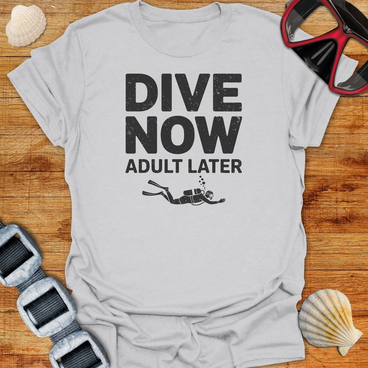 T-Shirt Ice Grey / S Dive Now T-Shirt