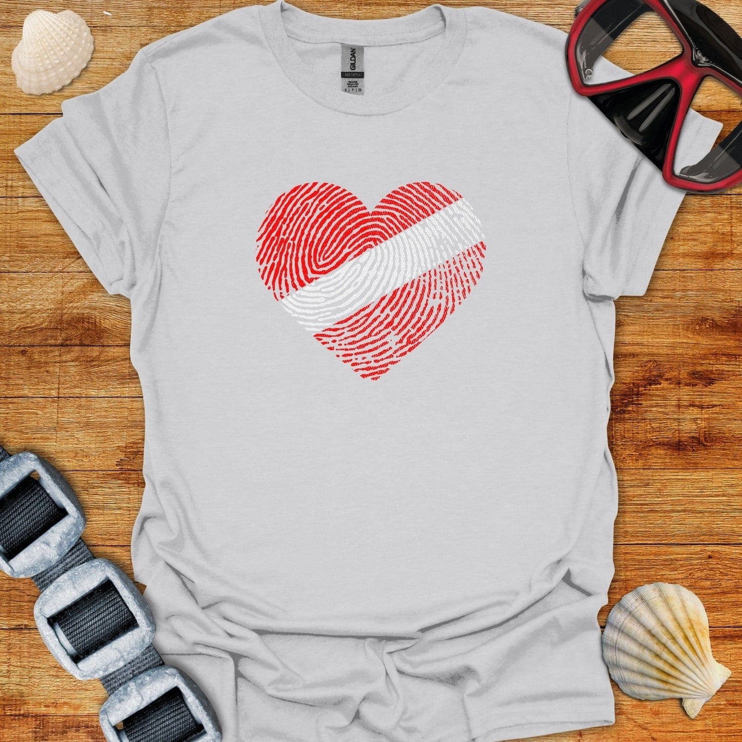 T-Shirt Ice Grey / S Diver Heart