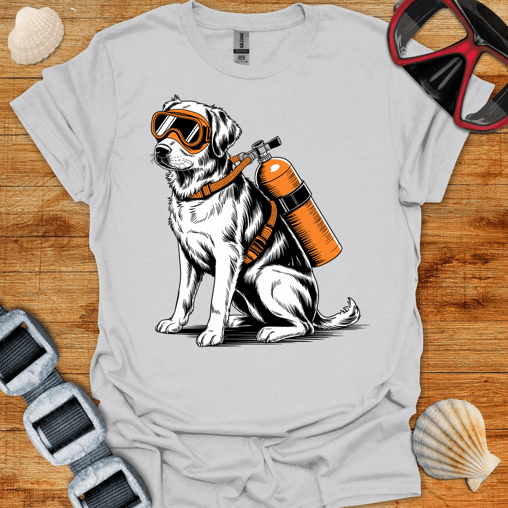 T-Shirt Ice Grey / S Diving Dog T-Shirt