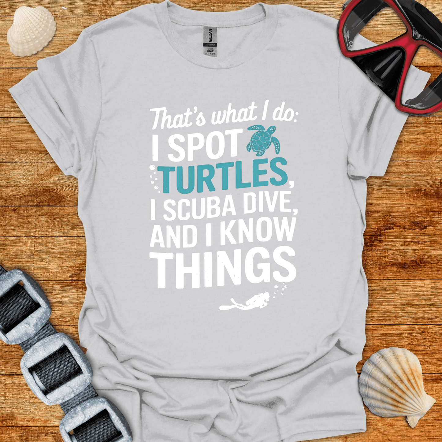 T-Shirt Ice Grey / S Do Turtles & Dive T-Shirt