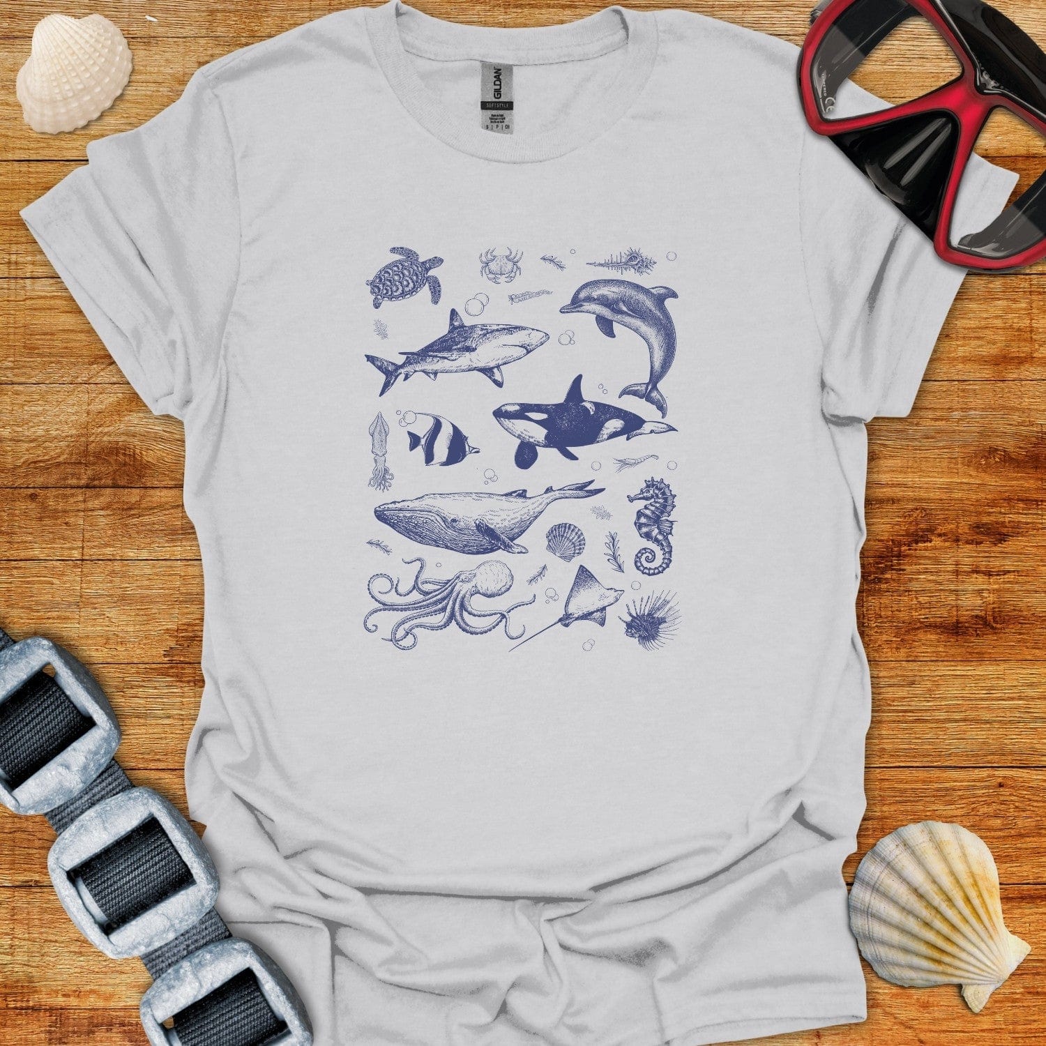 T-Shirt Ice Grey / S Fish