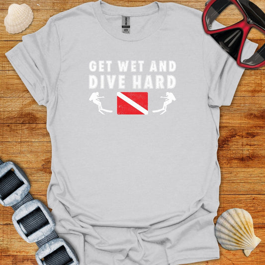 T-Shirt Ice Grey / S Get Wet & Dive Hard