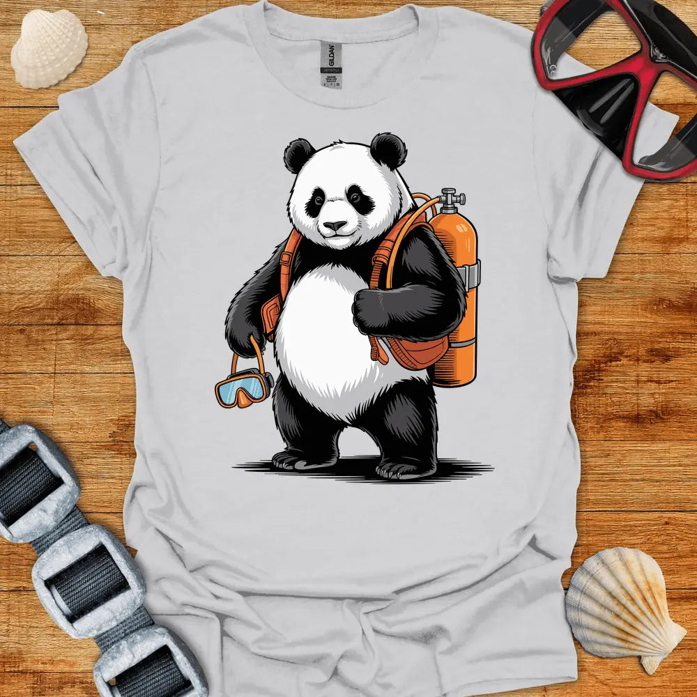 T-Shirt Ice Grey / S Panda Diver T-Shirt