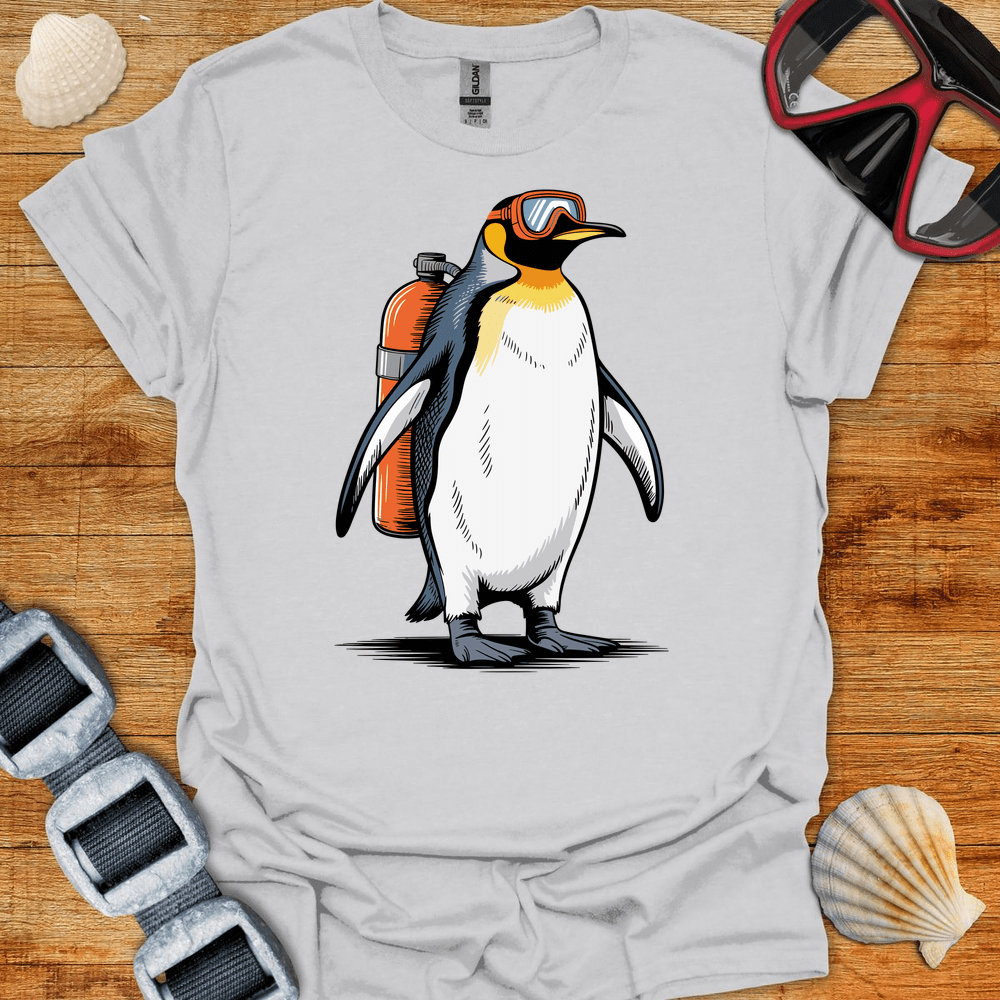 T-Shirt Ice Grey / S Penguin Diver T-Shirt