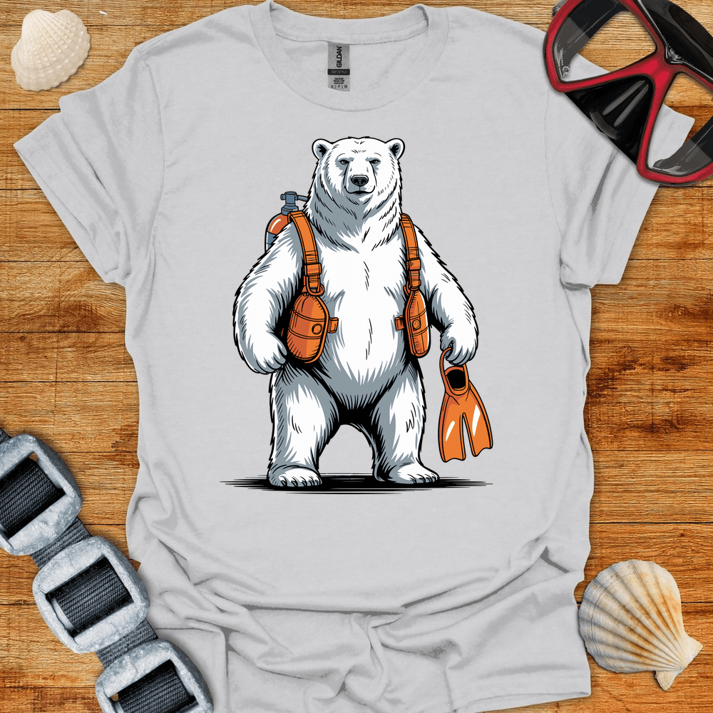 T-Shirt Ice Grey / S Polar Bear Diver T-Shirt