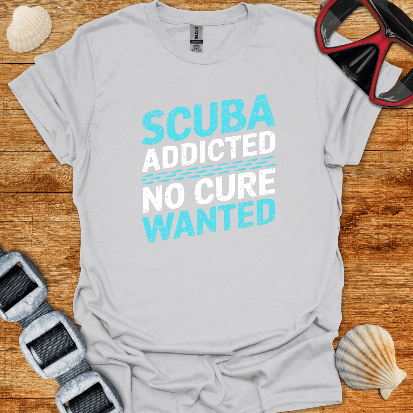 T-Shirt Ice Grey / S Scuba Addicted  T-Shirt