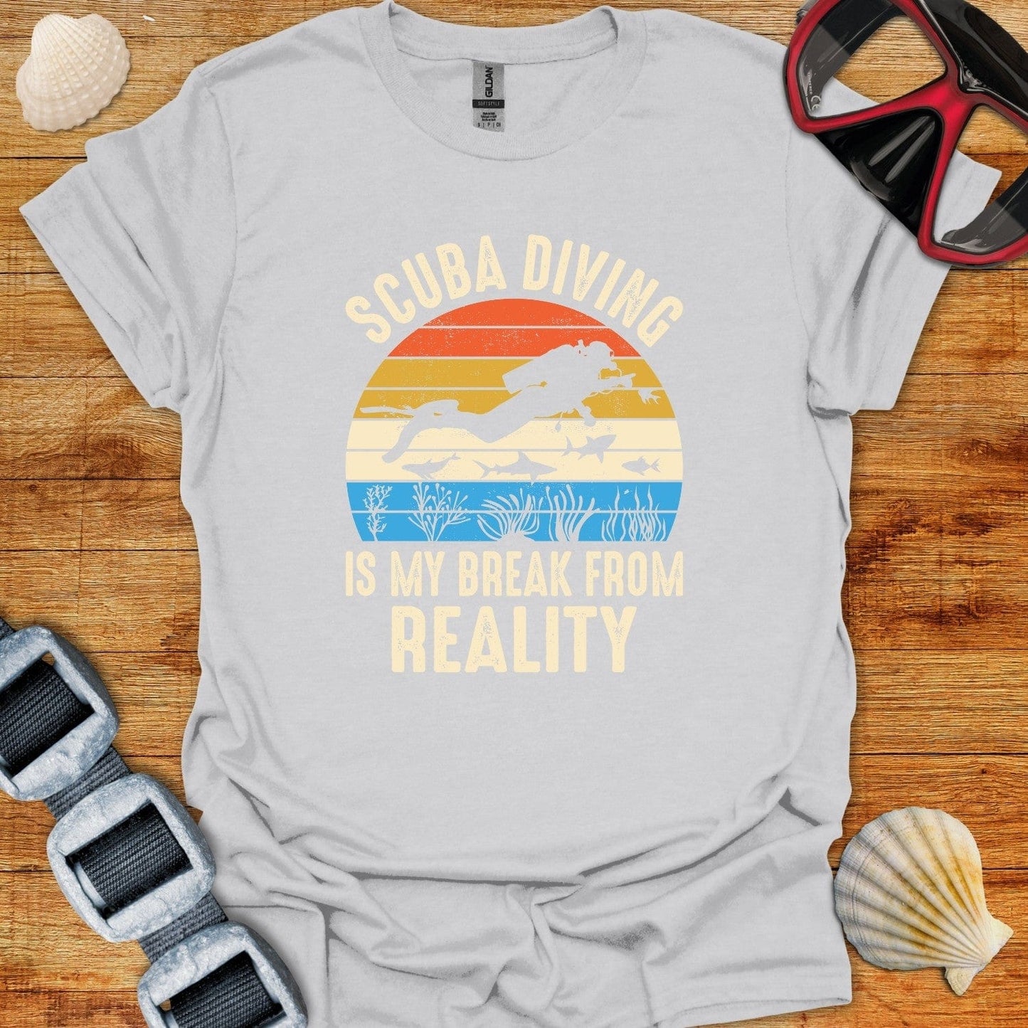 T-Shirt Ice Grey / S Scuba Break From Reality