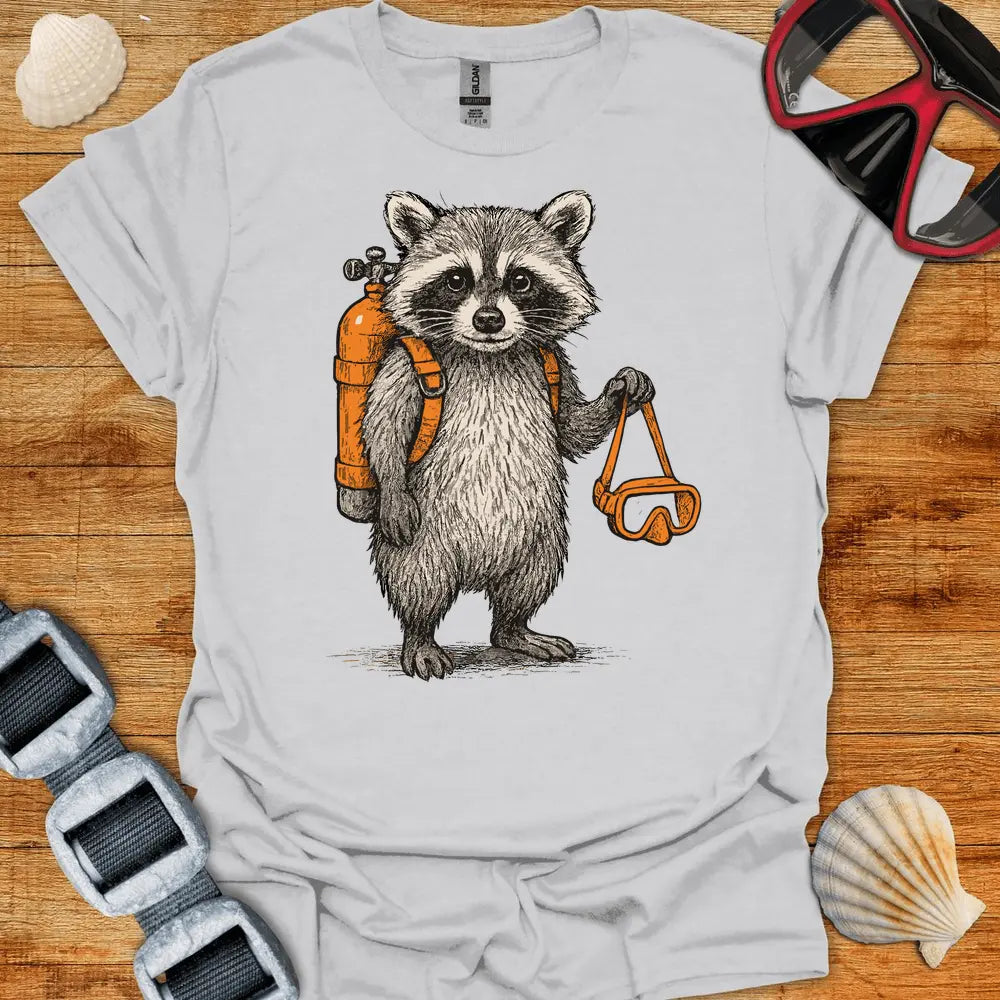 T-Shirt Ice Grey / S Scuba Racoon T-Shirt