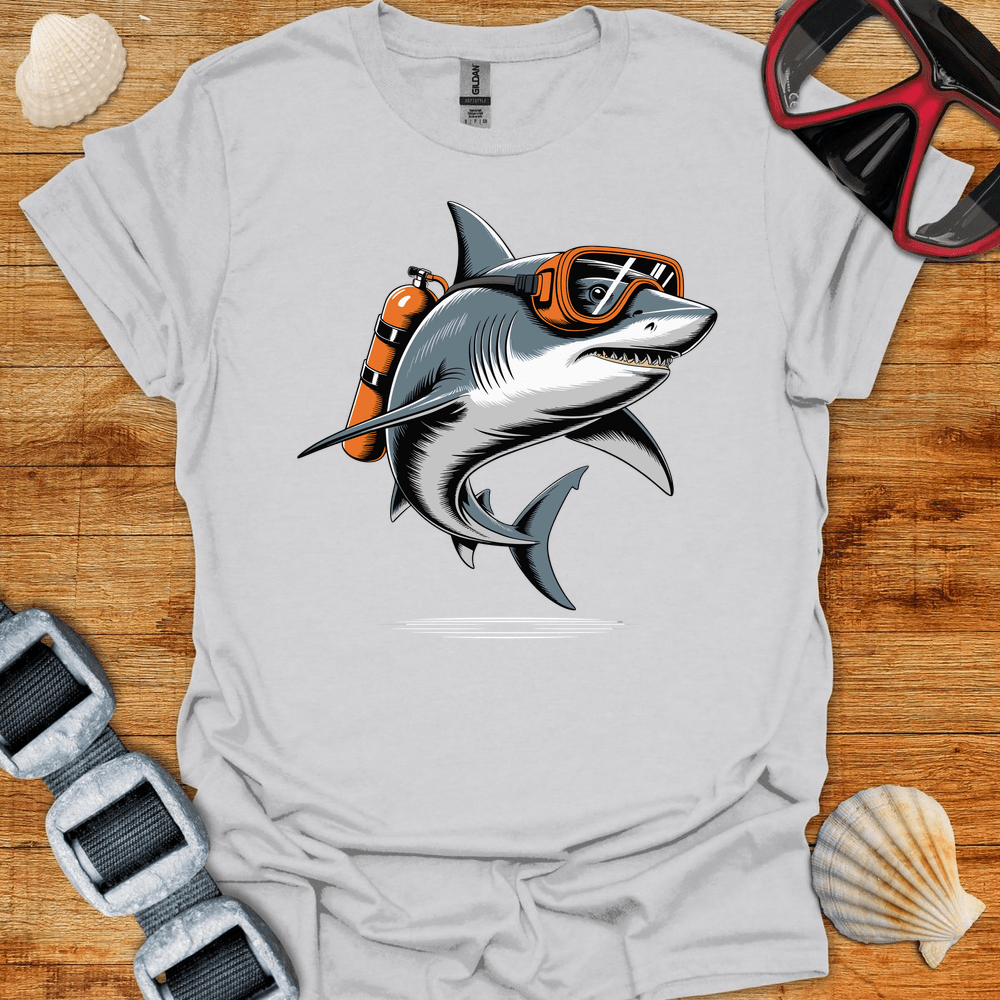 T-Shirt Ice Grey / S Shark Diver T-Shirt