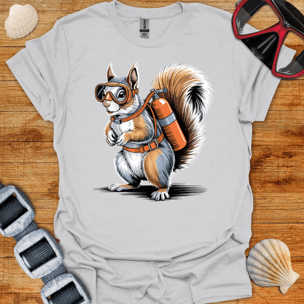 T-Shirt Ice Grey / S Squirrel Diver T-Shirt