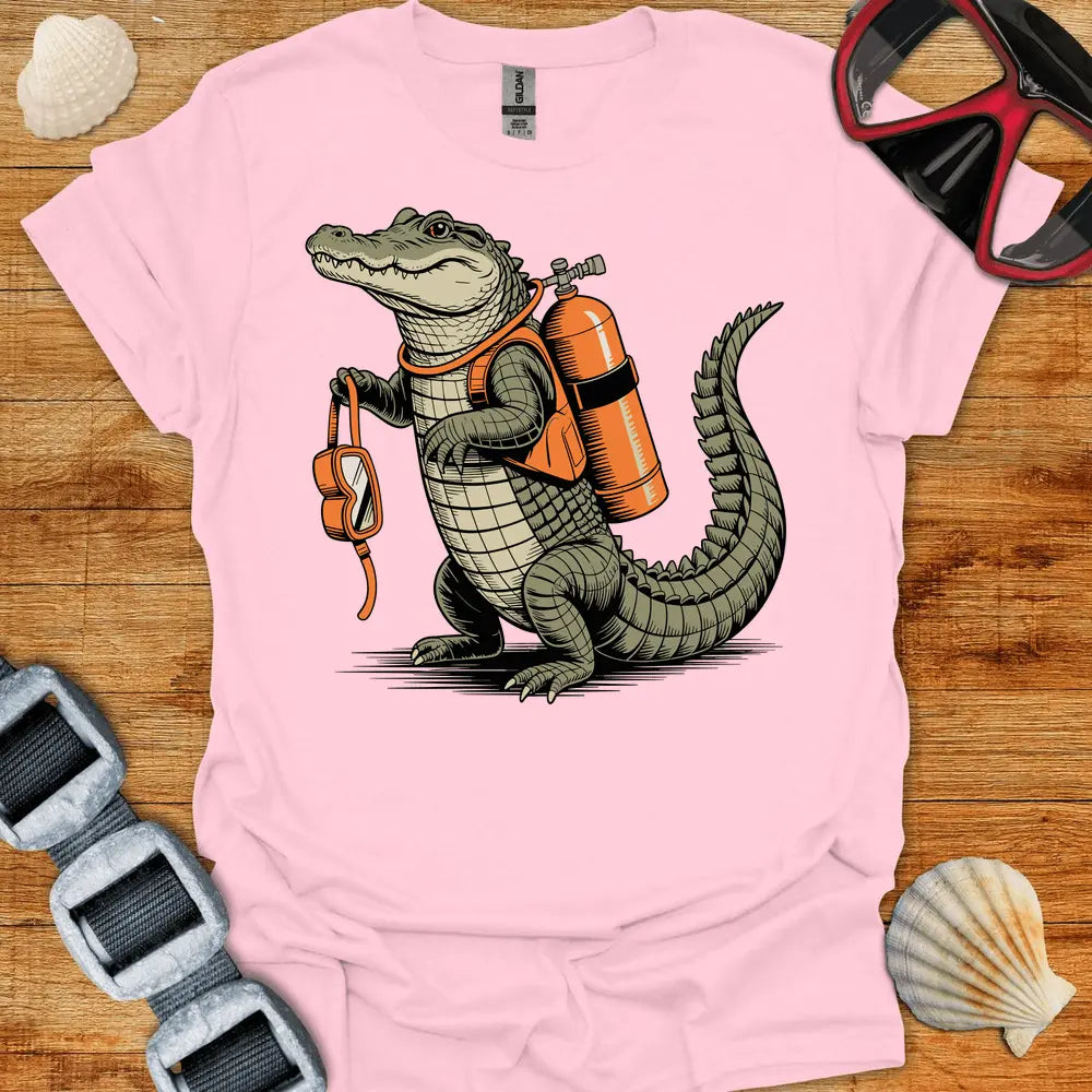 T-Shirt Light Pink / S Alligator Diver T-Shirt