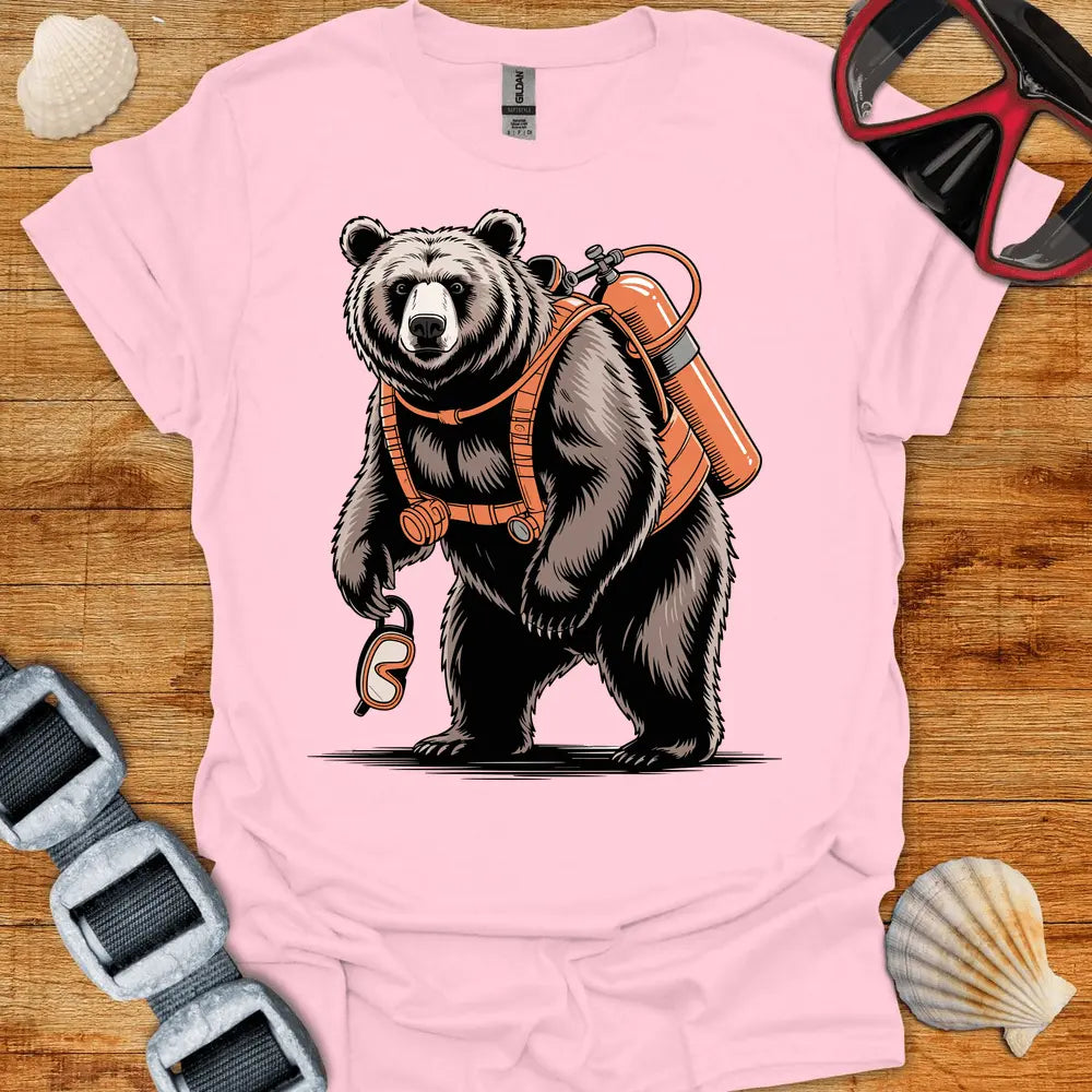 T-Shirt Light Pink / S Bear Diver T-Shirt