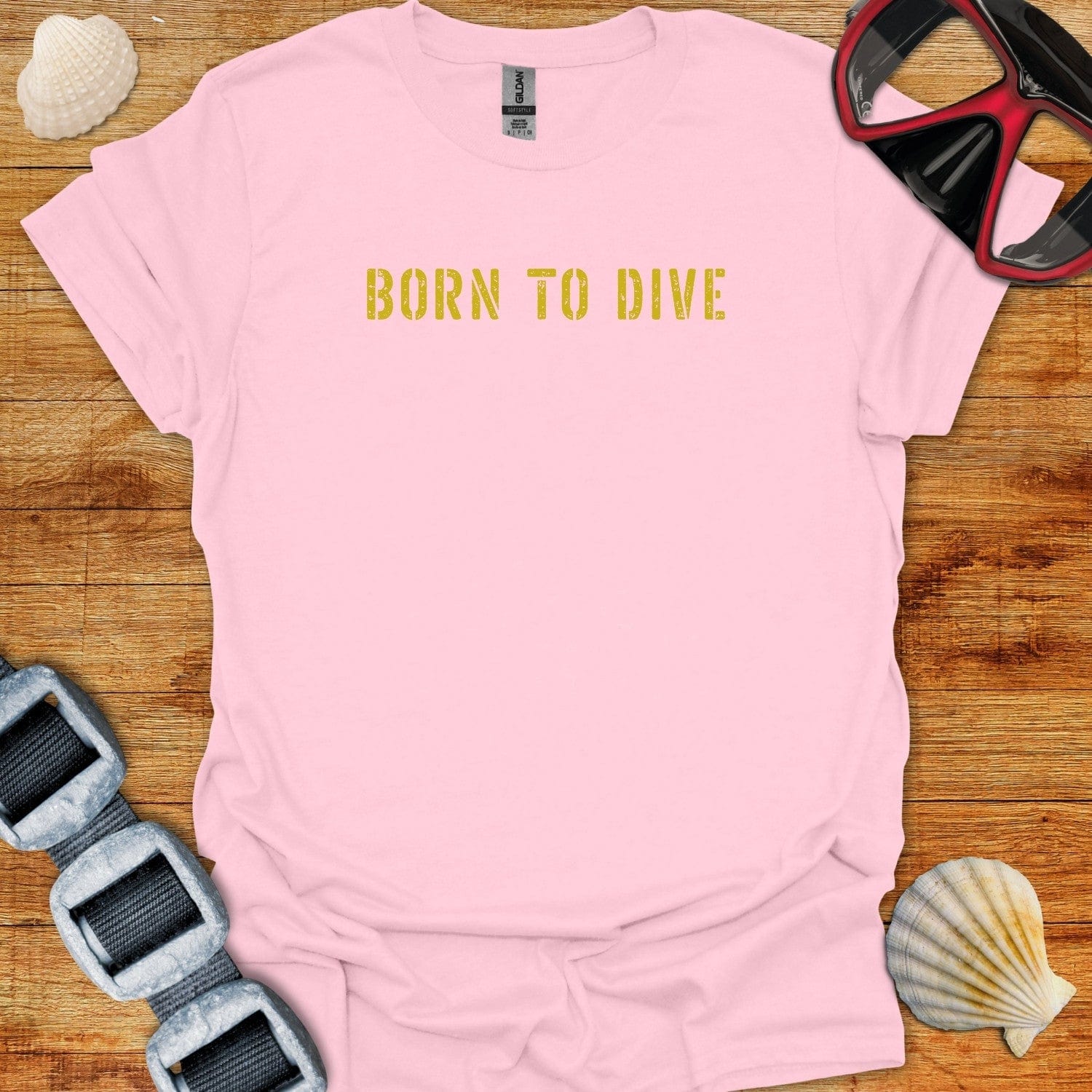 T-Shirt Light Pink / S Born To Dive