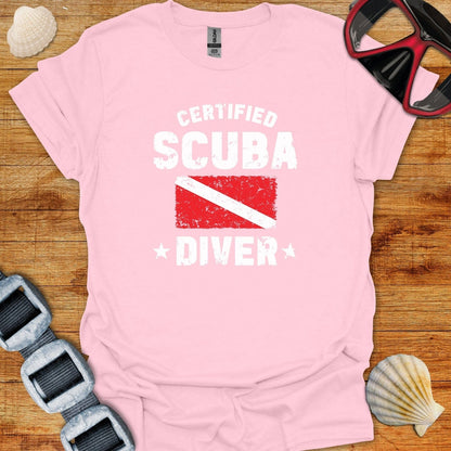 T-Shirt Light Pink / S Cerified Scuba Diver