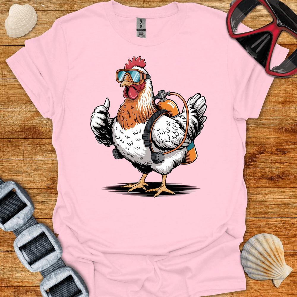 T-Shirt Light Pink / S Chicken Diver T-Shirt