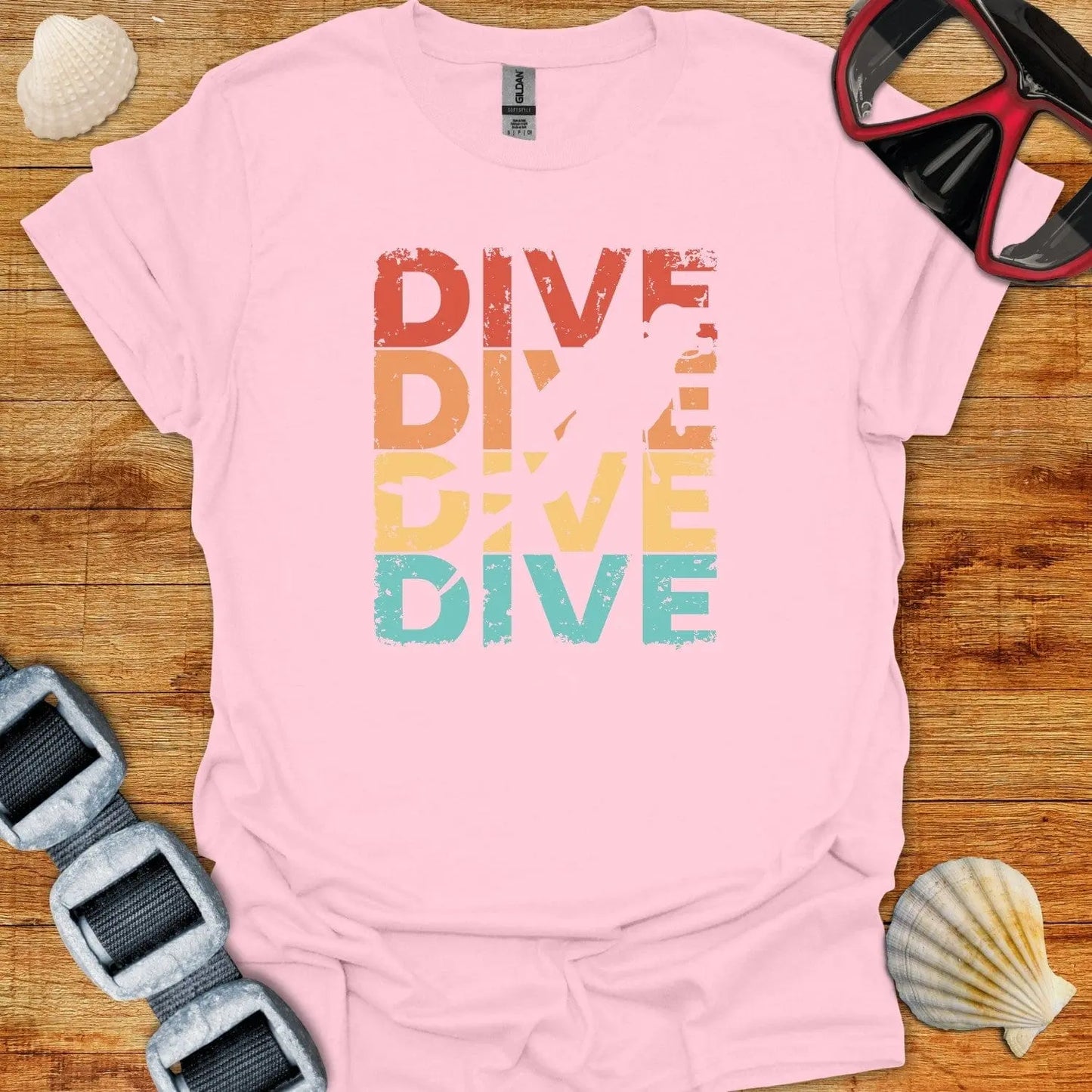 T-Shirt Light Pink / S Dive Dive Dive Dive
