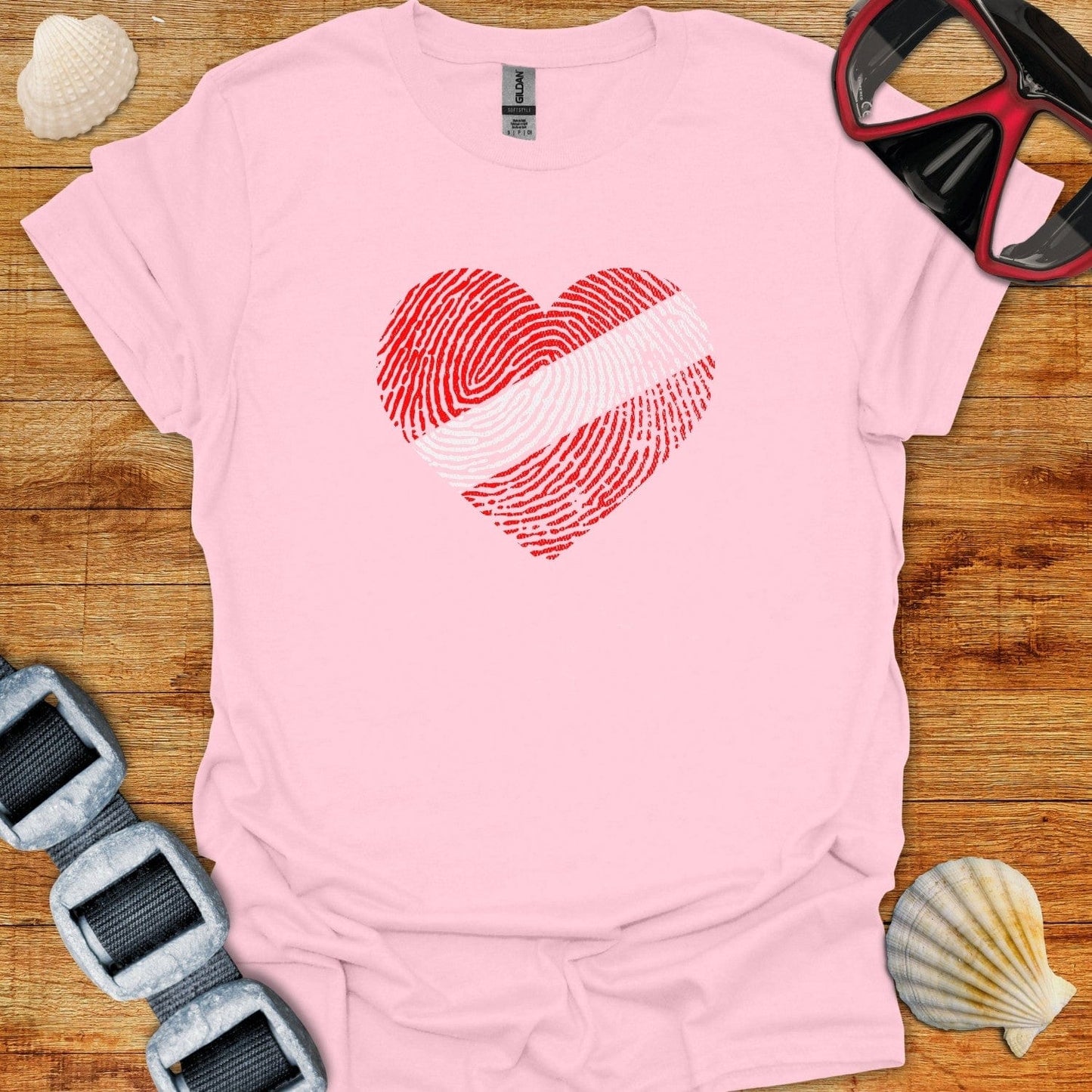 T-Shirt Light Pink / S Diver Heart