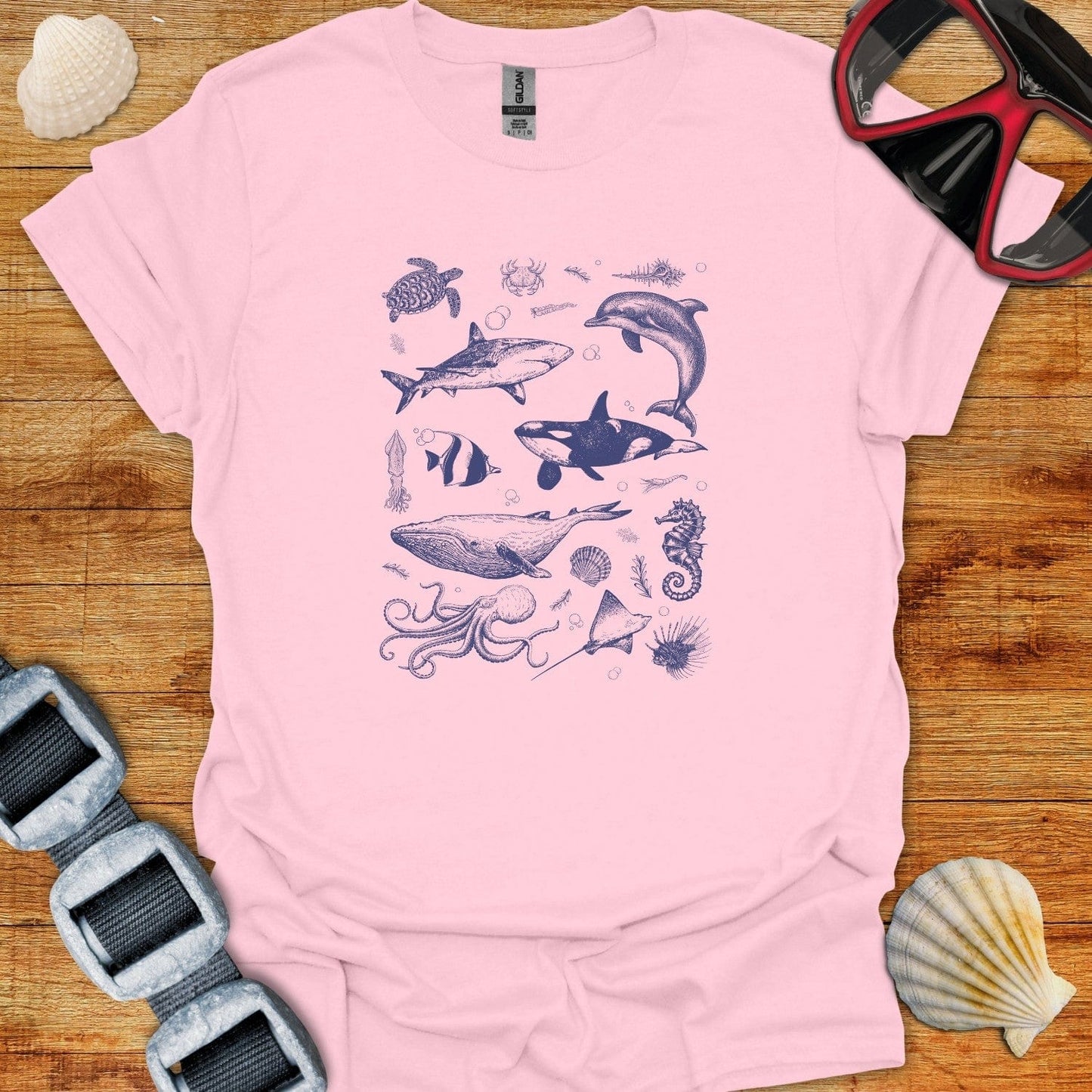 T-Shirt Light Pink / S Fish