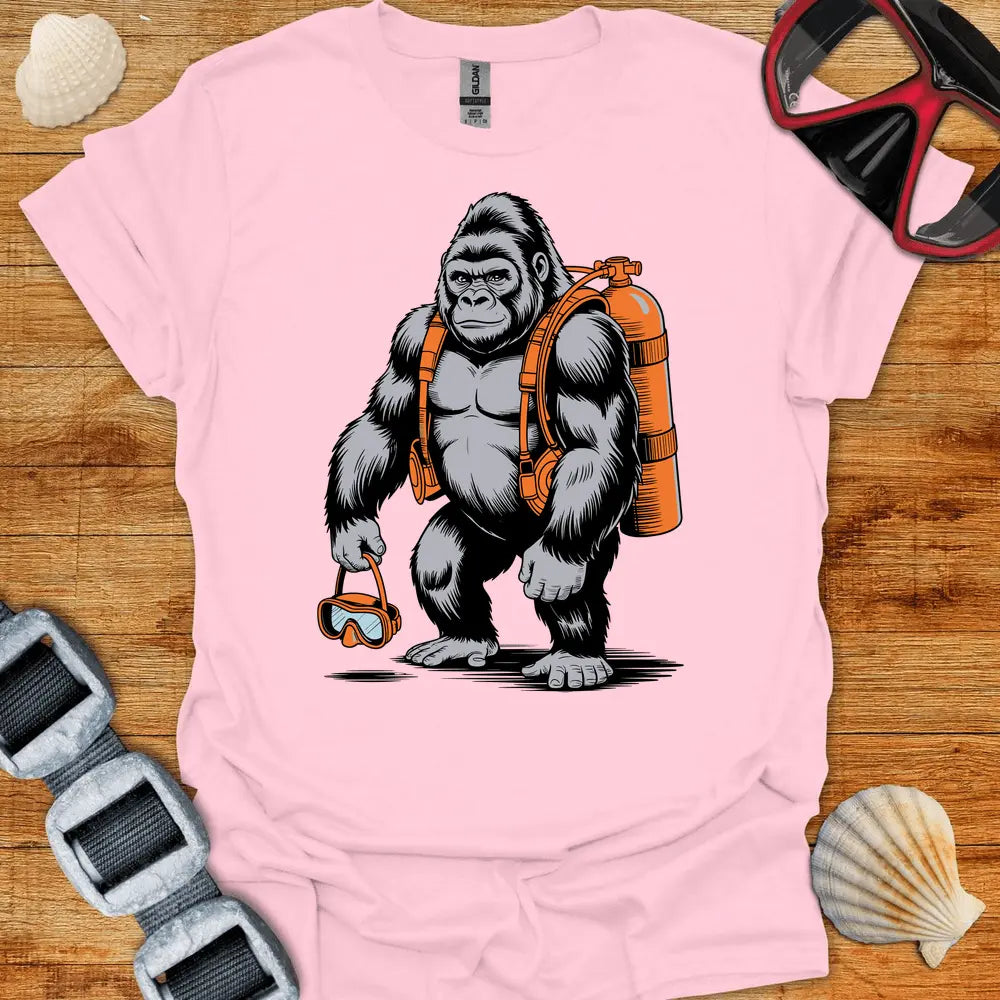 T-Shirt Light Pink / S Gorilla Diver T-Shirt
