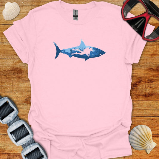 T-Shirt Light Pink / S Great White Shark