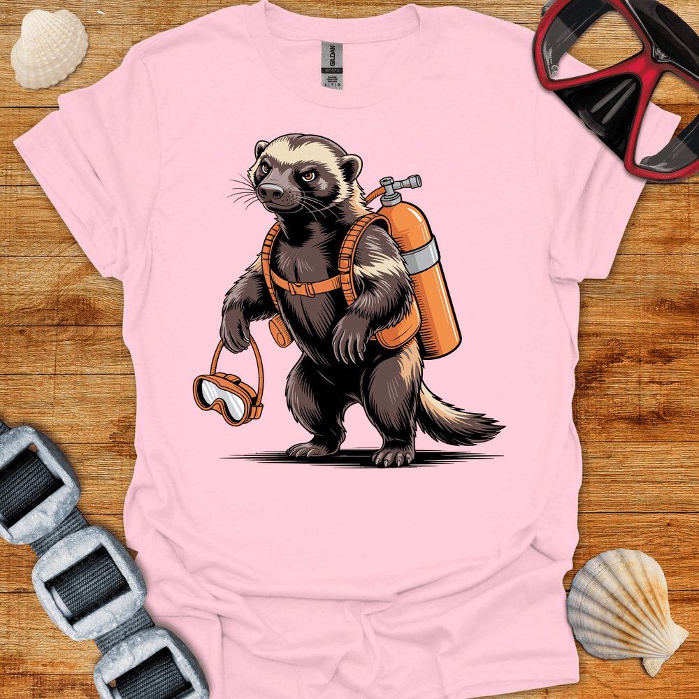T-Shirt Light Pink / S Honey Badger Diver T-Shirt