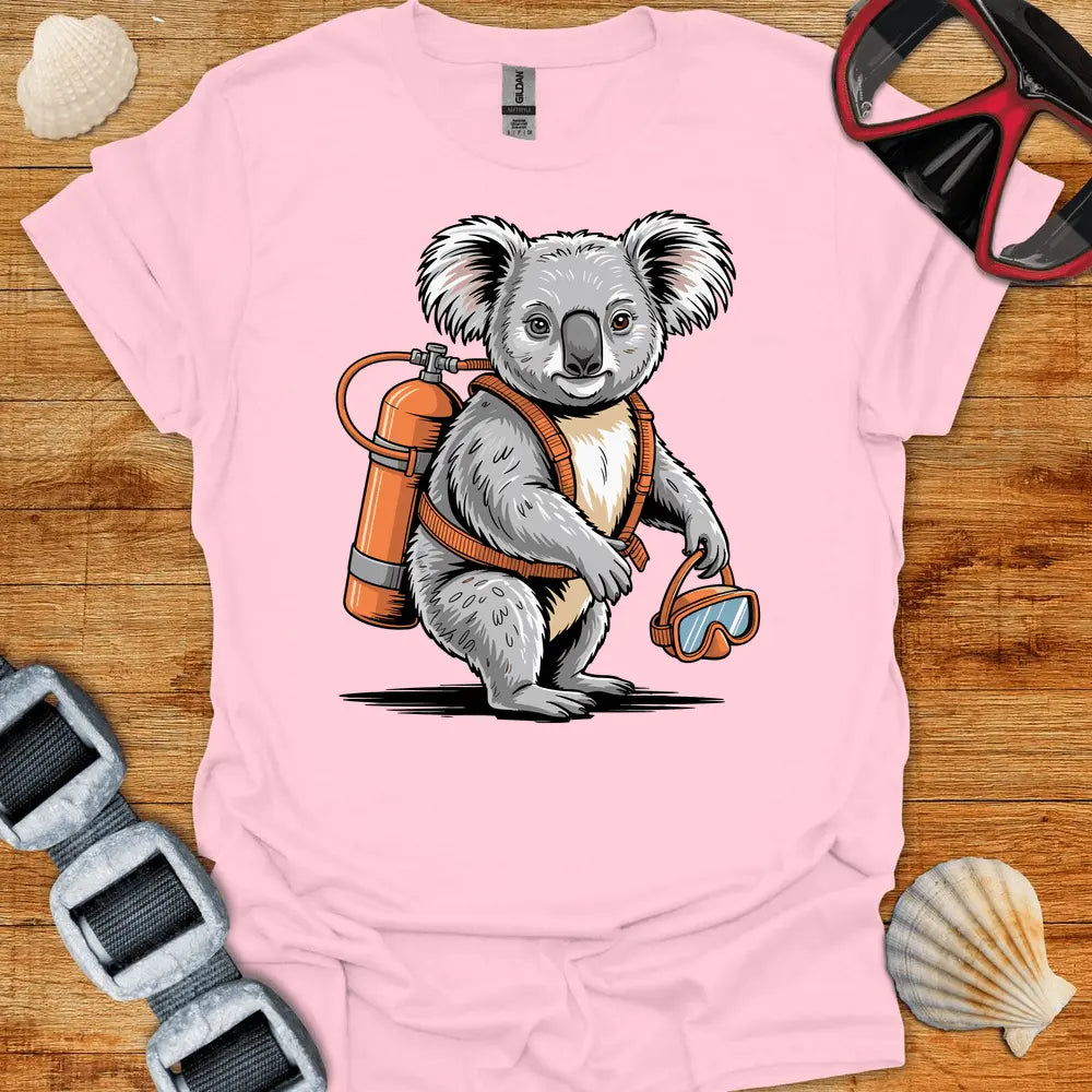 T-Shirt Light Pink / S Koala Diver T-Shirt