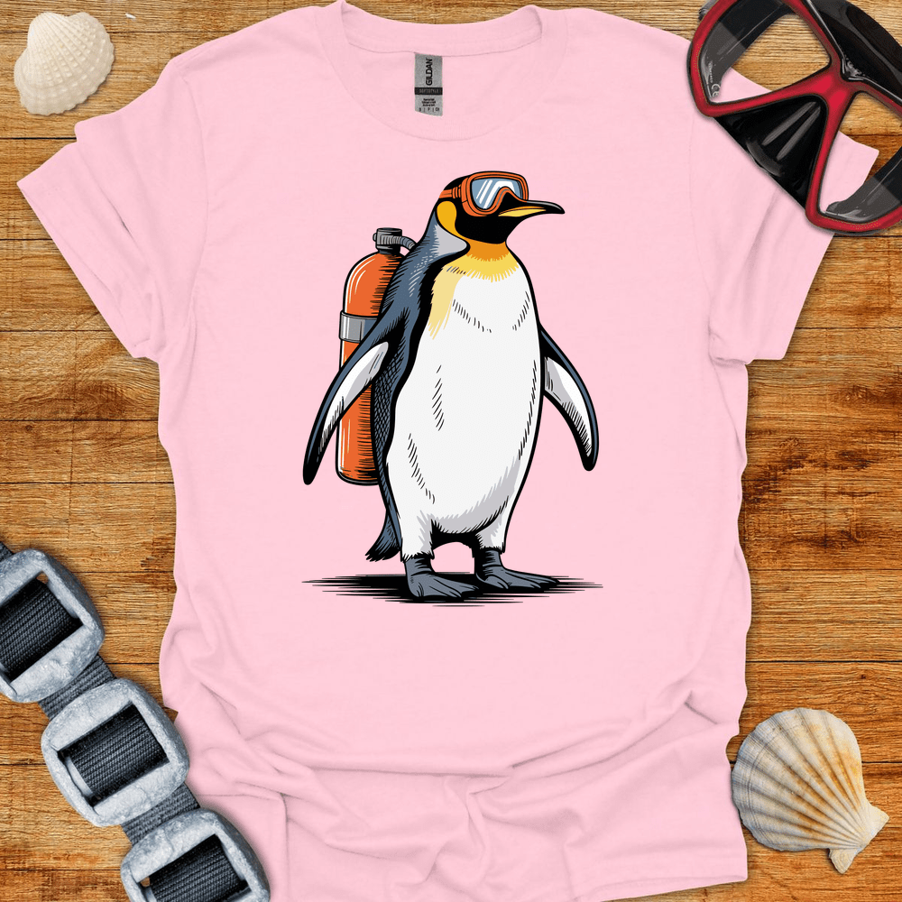 T-Shirt Light Pink / S Penguin Diver T-Shirt
