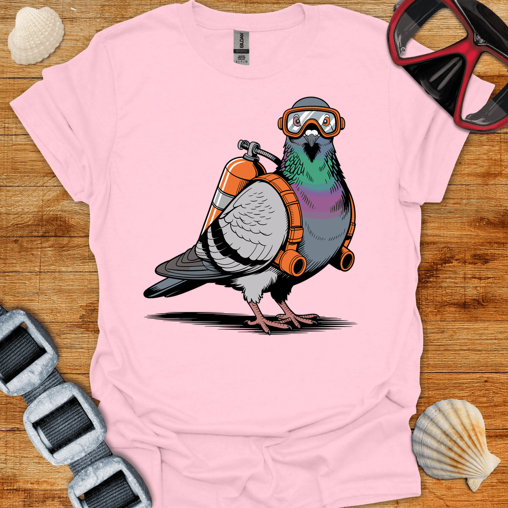 T-Shirt Light Pink / S Pigeon Diver T-Shirt