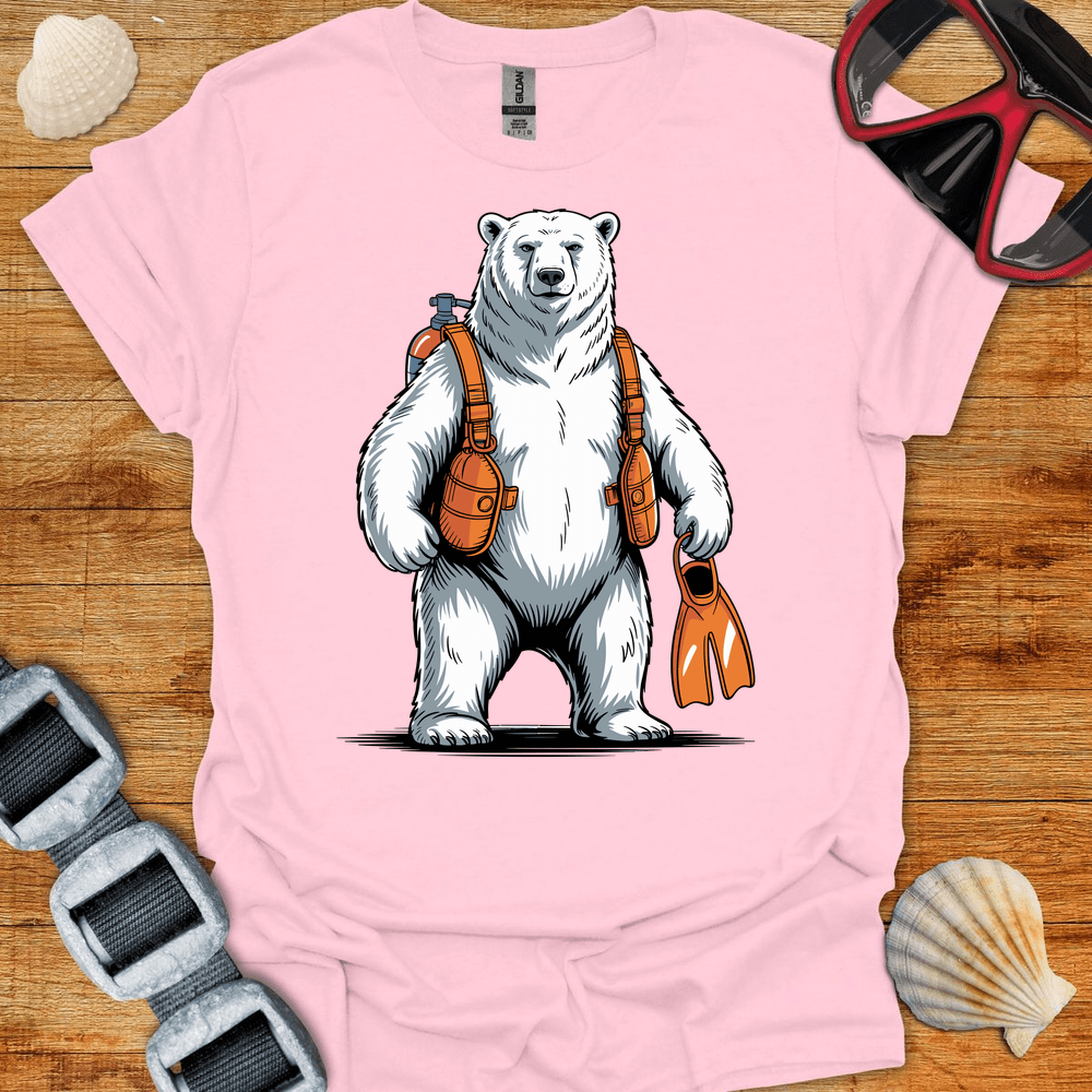T-Shirt Light Pink / S Polar Bear Diver T-Shirt