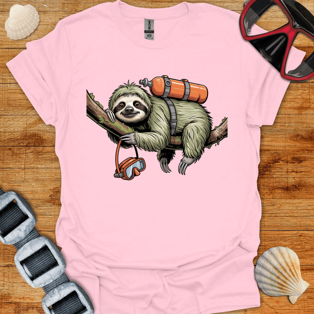 T-Shirt Light Pink / S Relaxed Sloth Diver T-Shirt