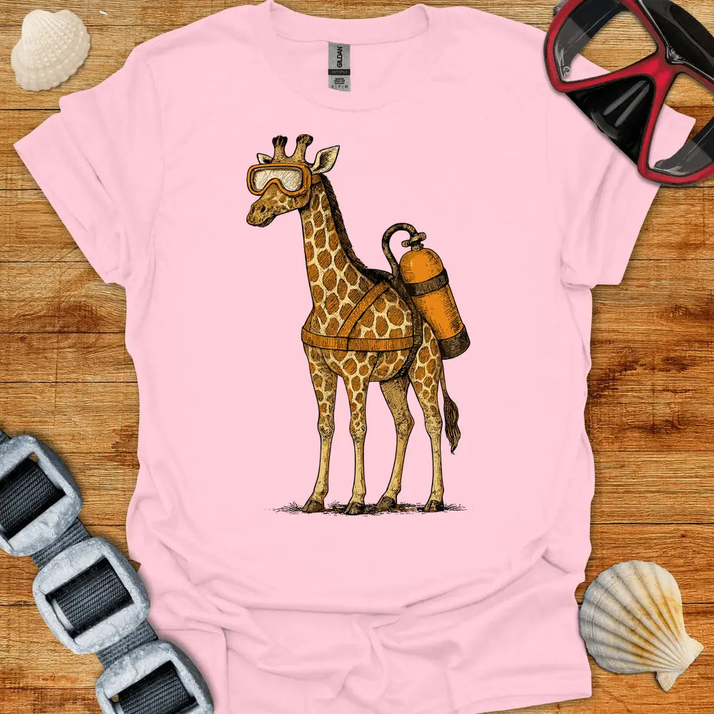 T-Shirt Light Pink / S Scuba Giraffe T-Shirt